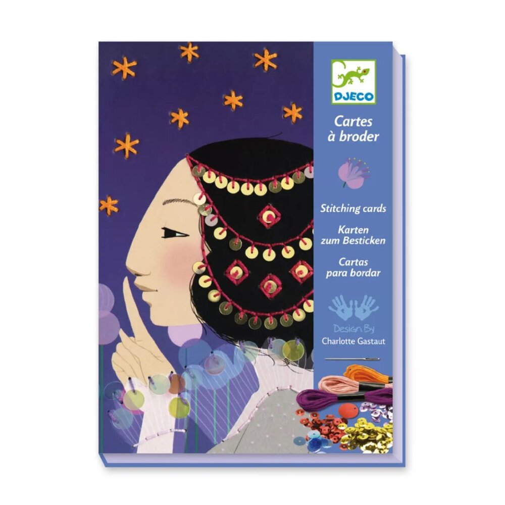 New Sealed Djeco Handcraft  Stitching Cards-1001 Nights For Age 7-13